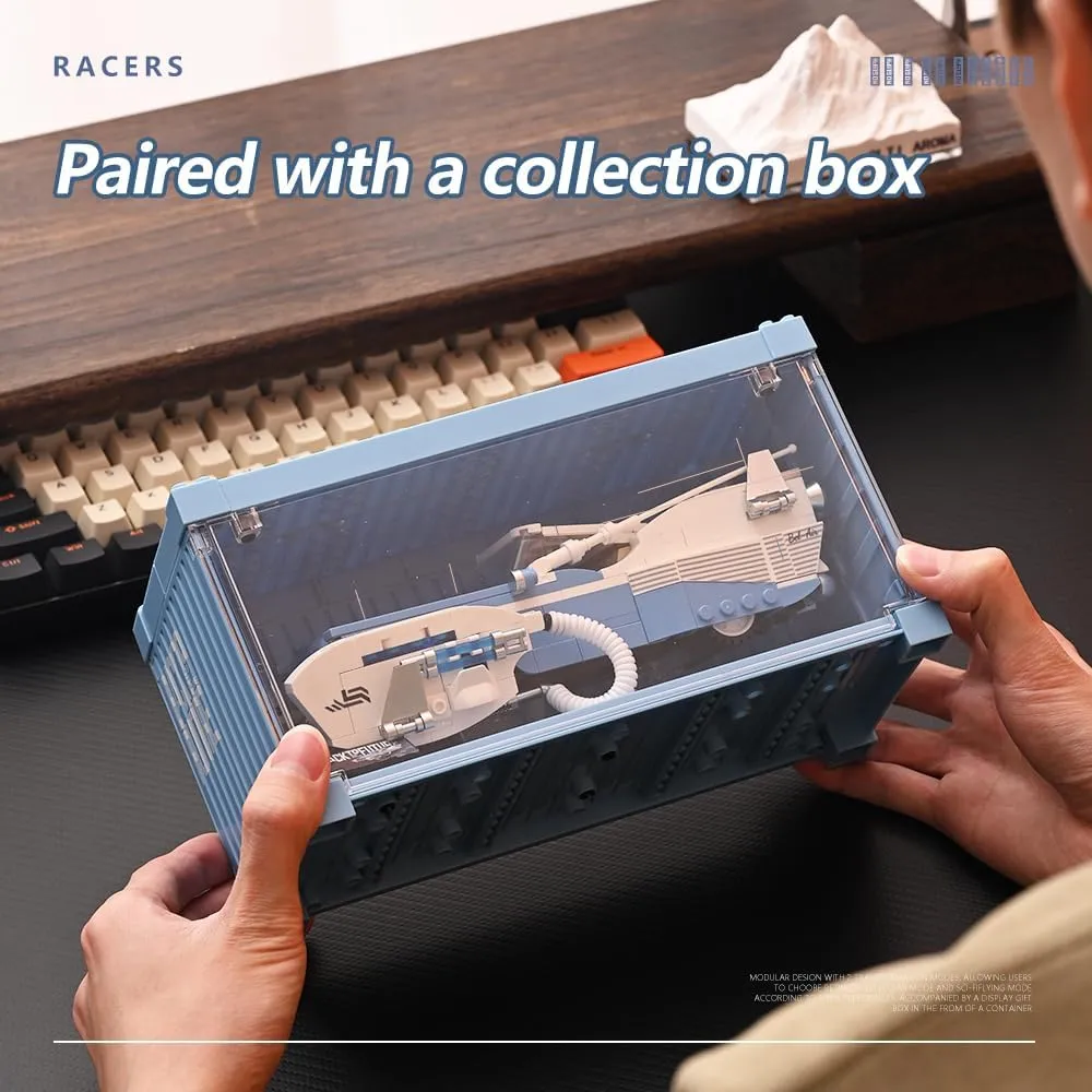 Technology Car Building Kit, 589 Pieces Sports Toy, Model Car Collection with Container Display Box