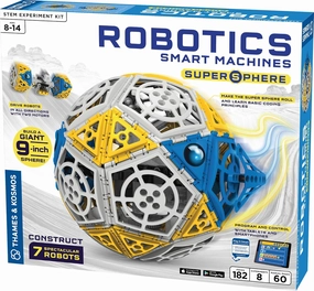 Thames & Kosmos Robotics: Smart Machines - Super Sphere STEM Experiment Kit | Build & Program a 9-inch Robotic Sphere   6 Other Robot Models | Basic Coding | Color Manual | Requires Tablet, Smartphone