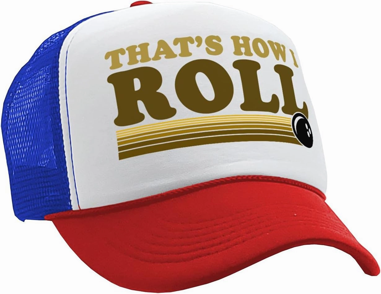 The Goozler - That's How I ROLL - Bowling Retro Ball - Vintage Retro Style Trucker Cap Hat
