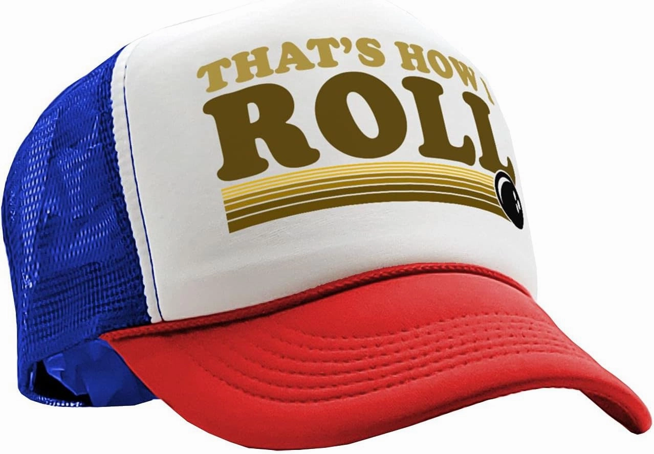 The Goozler - That's How I ROLL - Bowling Retro Ball - Vintage Retro Style Trucker Cap Hat