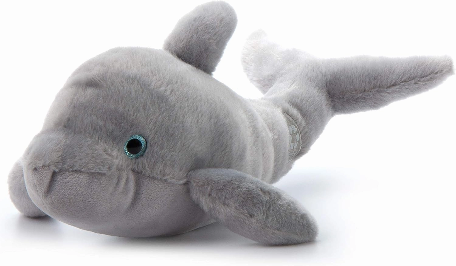 The Petting Zoo Dolphin Stuffed Animal, Gifts for Kids, Grey Dolphin Plush Toy Blue Eyes 16 inches