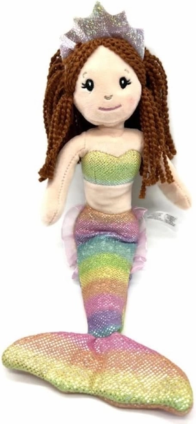 The Petting Zoo Mermaid Doll Plushie, Gifts for Girls, Ombrez Mermaid Stuffed Animals, Mermaid Plush Toy, Red Hair, 17 Inch