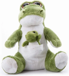 The Petting Zoo Mom and Baby Alligator Stuffed Animal, Gifts for Kids, Pocketz Zoo Animals, Alligator Plush Toy 10 inches