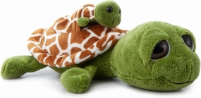The Petting Zoo Mom and Baby Sea Turtle Stuffed Animal, Gifts for Kids, Pocketz Ocean Animals, Sea Turtle Plush Toy 12 inches