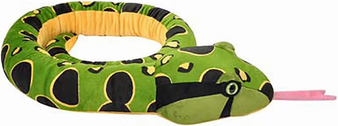 The Petting Zoo Snake Stuffed Animal, Gifts for Boys and Girls, Wild Onez Snakes, Green Anaconda Snake Plush Toy, 54 inches