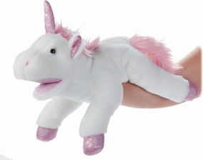 The Petting Zoo Unicorn Hand Puppet Stuffed Animal Plushie, Gifts for Kids, Puppetz Animals, Unicorn Interactive Puppets Plush Toy 17 Inches
