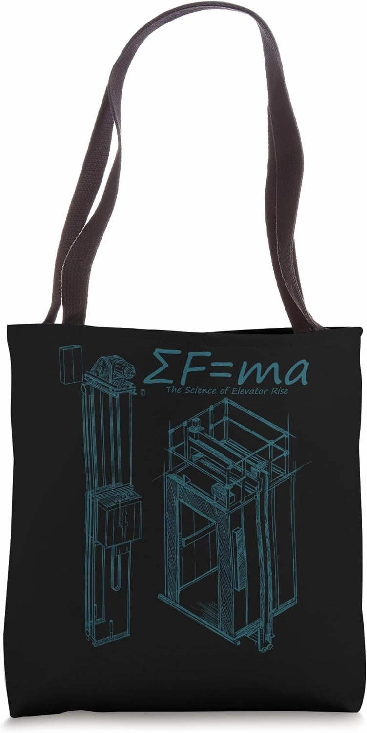 The Science of Elevator Rise Elevator Mechanic Operator Tote Bag