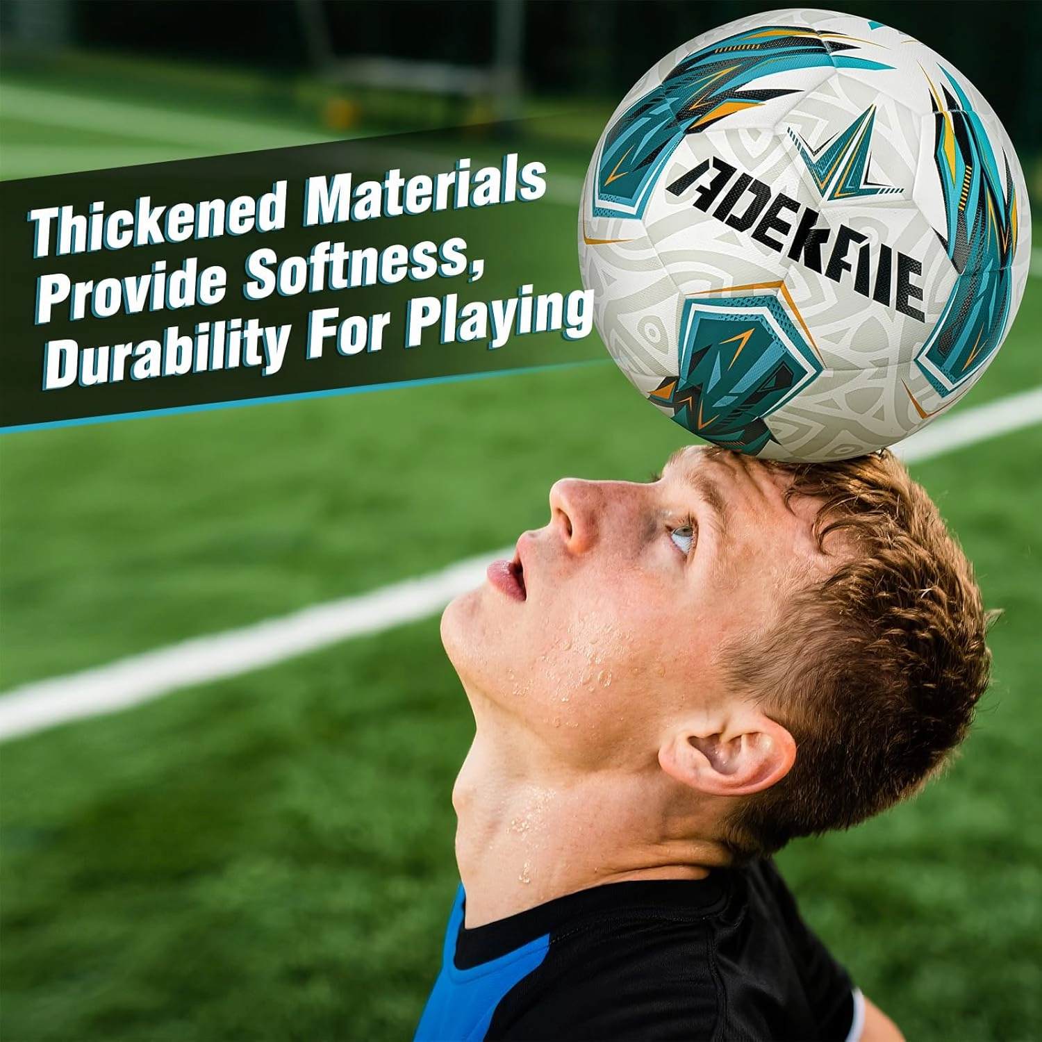Thermoformed Soccer Ball Size 5, Match & Professional Soccer Ball, All-Weather Training, 32 PU Panel Seamless Thermal-Bonded, Ideal for Team Training, Goalkeeper, Men, Women.