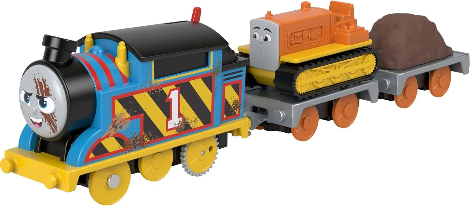 Thomas & Friends Motorized Toy Train Construction Crew Thomas & Terence The Tractor for Preschool Pretend Play Ages 3  Years