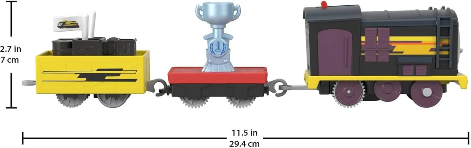 Thomas & Friends Motorized Toy Train Deliver The Win Diesel Battery-Powered Engine with Cargo for Preschool Pretend Play Kids Ages 3  Years