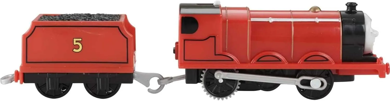 Thomas & Friends Motorized Toy Train James Battery-Powered Engine with Coal Car for Preschool Pretend Play Kids Ages 3  Years