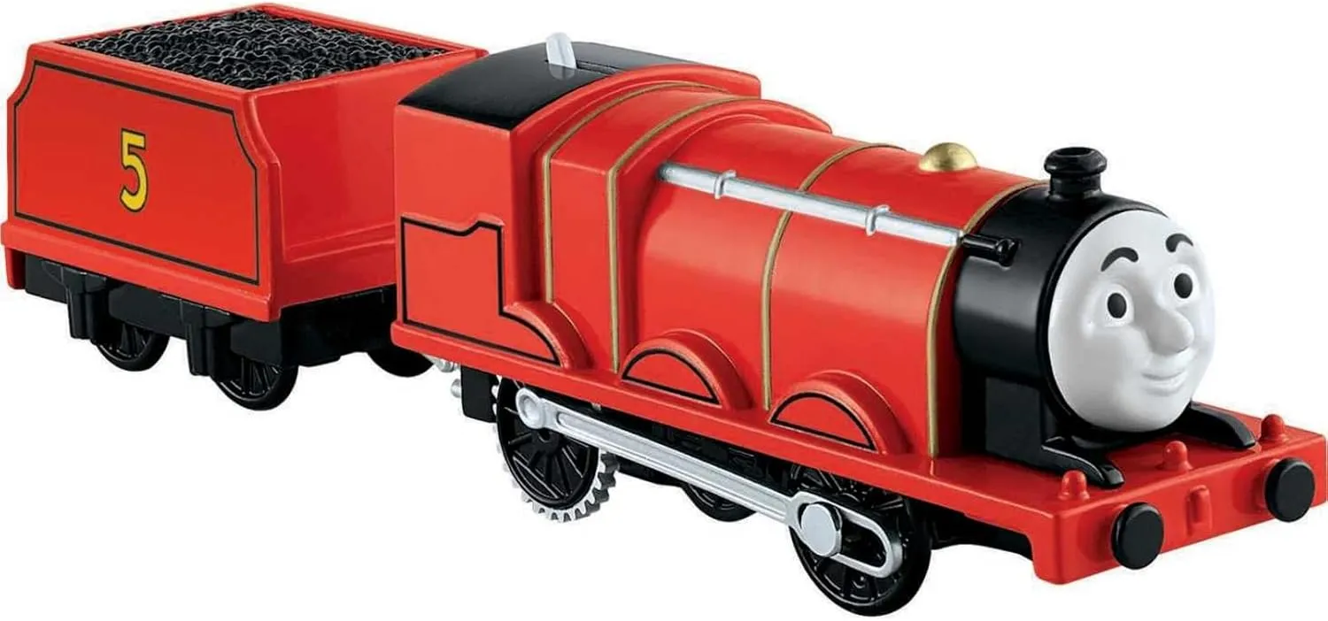Thomas & Friends Motorized Toy Train James Battery-Powered Engine with Coal Car for Preschool Pretend Play Kids Ages 3  Years