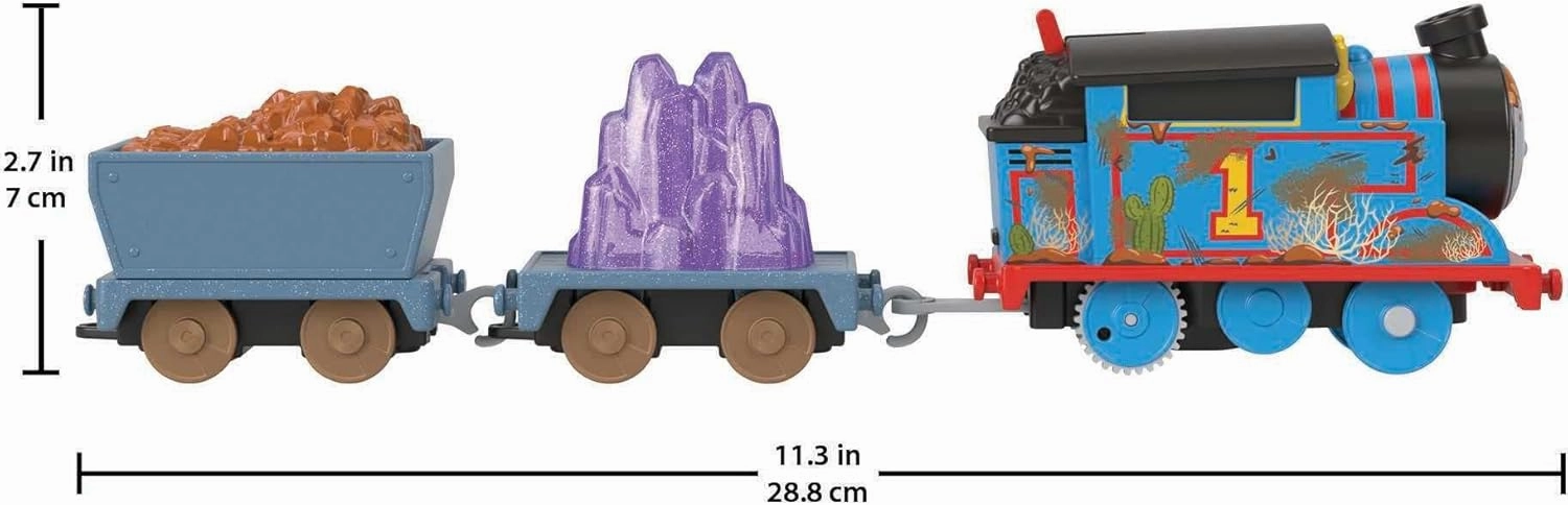 Thomas & Friends Motorized Toy Train Crystal Caves Thomas Battery-Powered Engine with Cargo for Preschool Pretend Play Kids Ages 3  Years