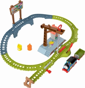 Thomas & Friends Motorized Toy Train Set, Paint Delivery with Troublesome Truck & Track for Pretend Play Preschool Kids Ages 3  Years