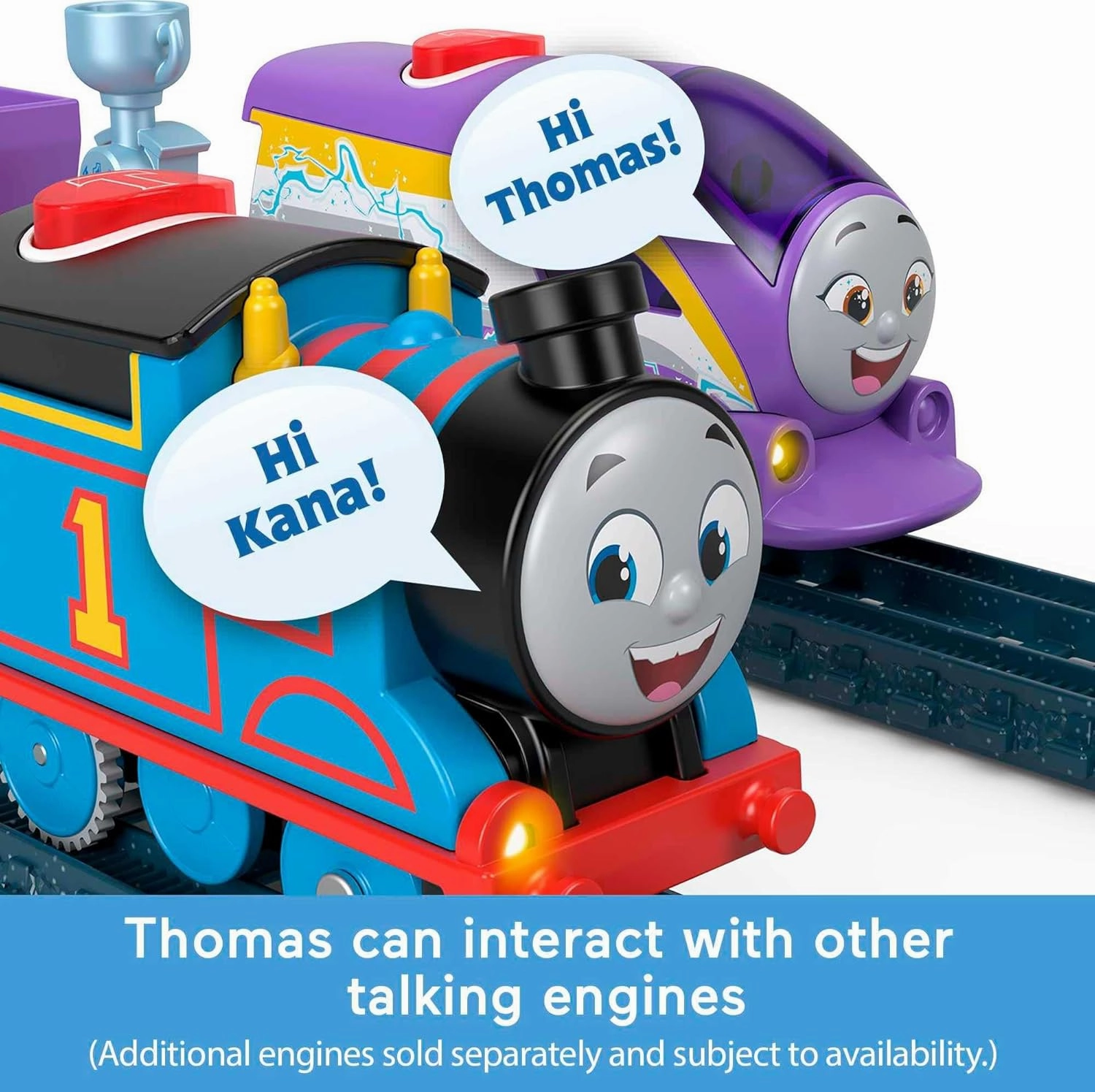 Thomas & Friends Motorized Toy Train Talking Thomas Engine with Sounds & Phrases Plus Cargo for Preschool Kids Ages 3  Years