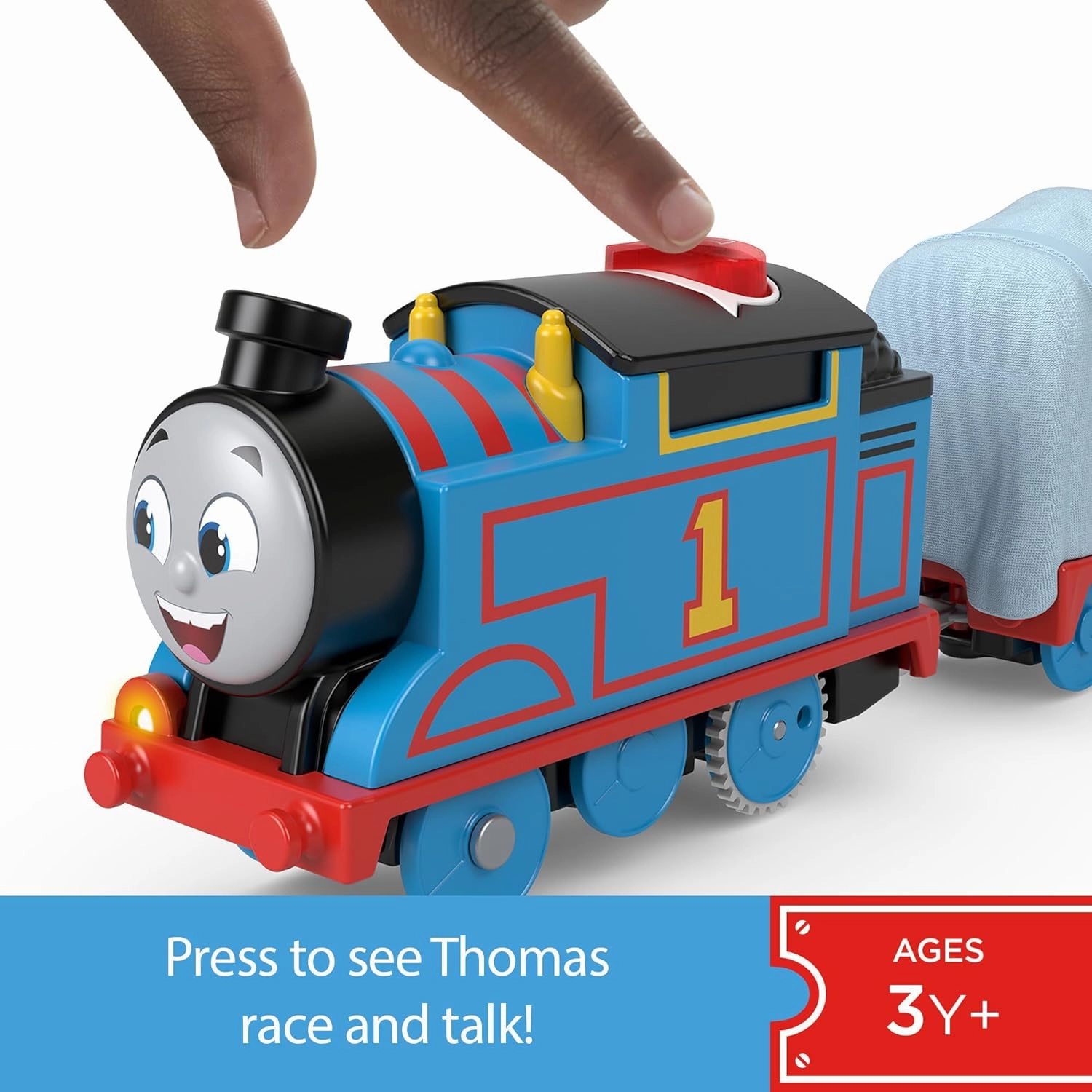 Thomas & Friends Motorized Toy Train Talking Thomas Engine with Sounds & Phrases Plus Cargo for Preschool Kids Ages 3  Years
