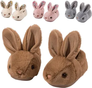 Toddler Bunny Slippers for Girls Boys Warm Plush Cute Rabbit Slippers Cozy House Slippers Indoor Outdoor for Kids Children
