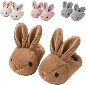 Toddler Bunny Slippers for Girls Boys Warm Plush Cute Rabbit Slippers Cozy House Slippers Indoor Outdoor for Kids Children