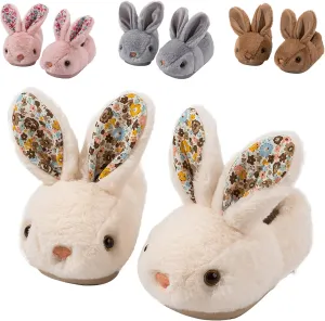 Toddler Bunny Slippers for Girls Boys Warm Plush Cute Rabbit Slippers Cozy House Slippers Indoor Outdoor for Kids Children