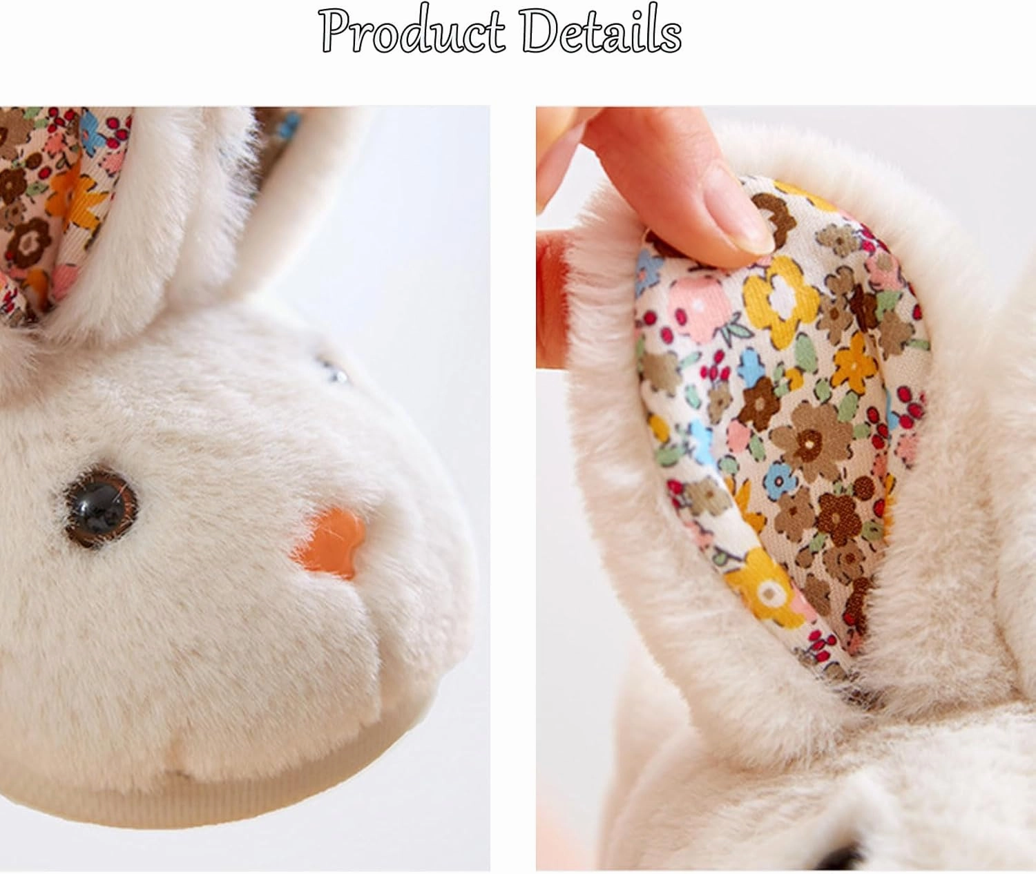 Toddler Bunny Slippers,Bunny Slippers for Kids,Cute Bunny Slippers for Little Kids,Non Slip Sole Soft Fuzzy