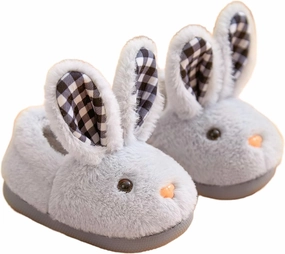 Toddler Bunny Slippers,Bunny Slippers for Kids,Cute Bunny Slippers for Little Kids,Non Slip Sole Soft Fuzzy