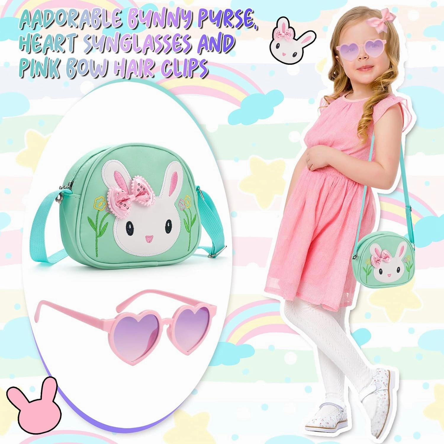 Toddler Purse-Small Kids Purse, Girls Bunny Purse, Little Girl Purse-Birthday Gifts Purse for Girls