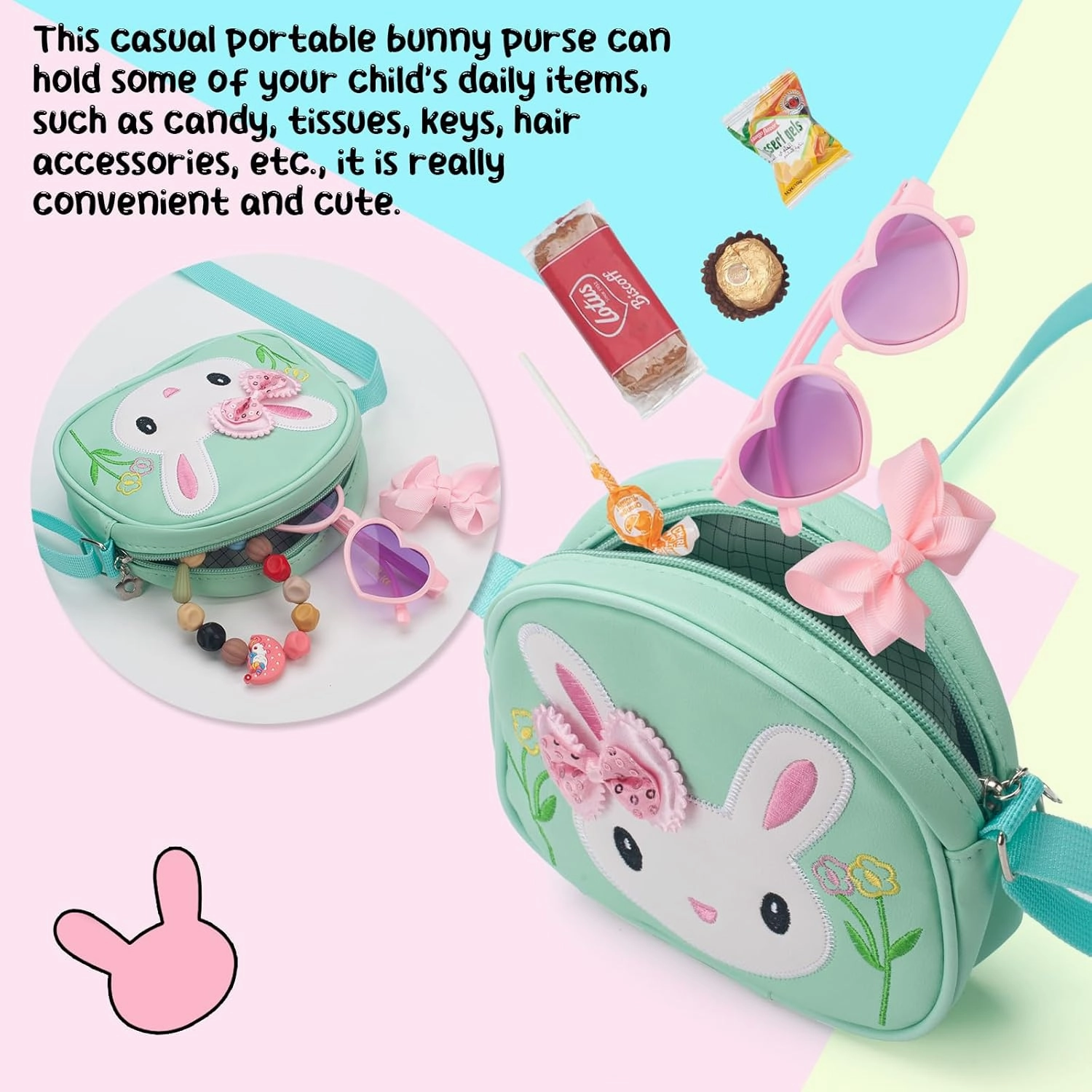 Toddler Purse-Small Kids Purse, Girls Bunny Purse, Little Girl Purse-Birthday Gifts Purse for Girls