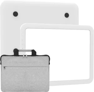 TOHETO A4 Rechargeable Led Super Bright Light Pad with Carry Bag for Weeding Vinyl, Portable Wireless 3500mAh Battery Light Board/Box for Tracing, Diamond Painting, Sketching & Drawing (White)