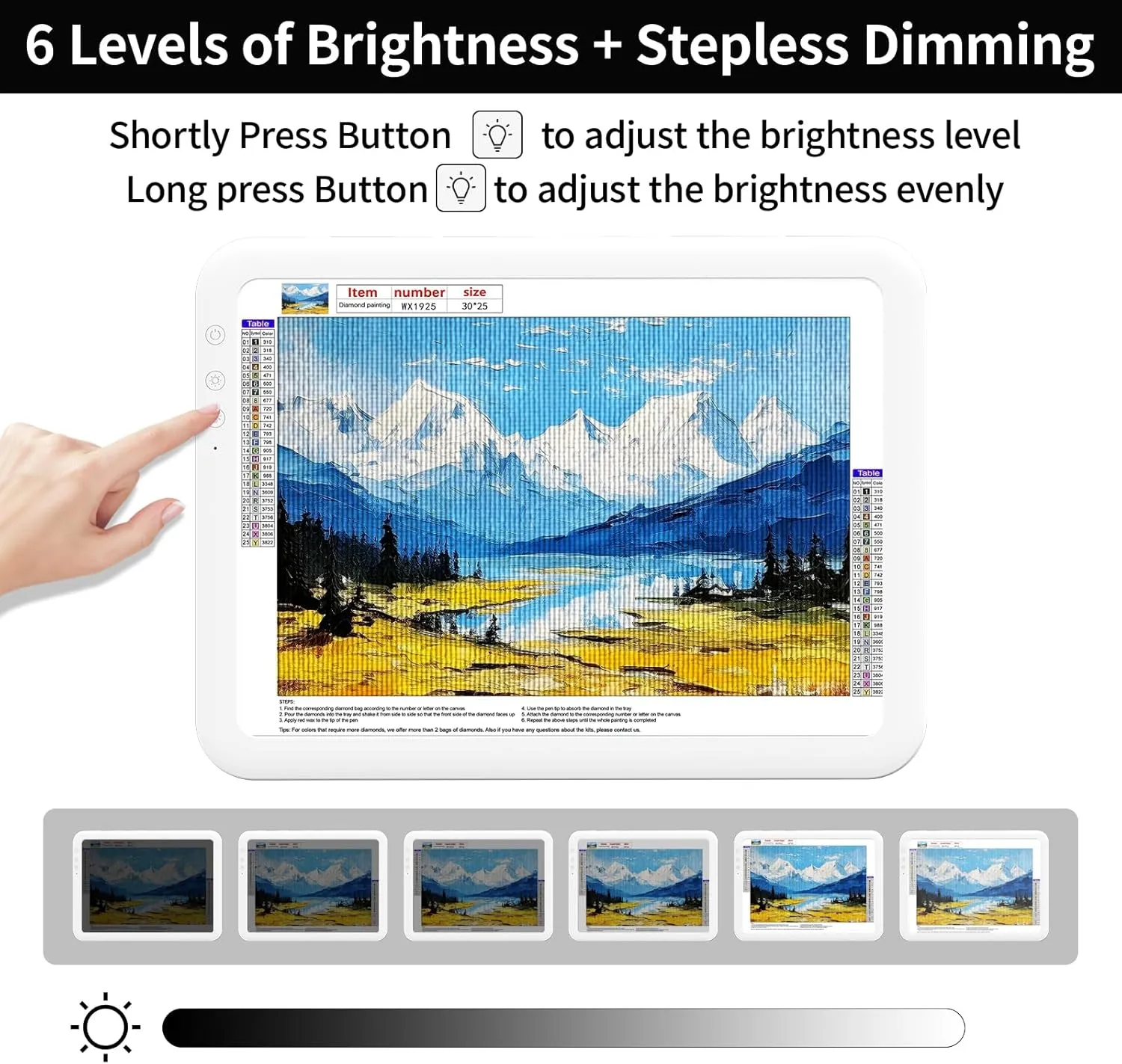 TOHETO A4 Rechargeable Led Super Bright Light Pad with Carry Bag for Weeding Vinyl, Portable Wireless 3500mAh Battery Light Board/Box for Tracing, Diamond Painting, Sketching & Drawing (White)
