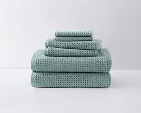 Tommy Bahama - Bath Towels, Highly Absorbent Cotton Bathroom Decor, Low Linting & Fade Resistant, Oeko-Tex Certified (Northern Pacific Bay Blue, 6-Piece)