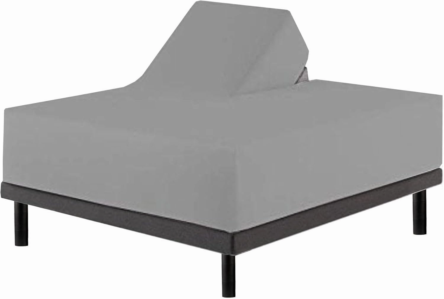 Top Split Flex Head King Fitted Sheet Only for Sleep Number Bed - 1500 Thread Count Egyptian Quality - Flex Head King 34"Top Split - Ultra-Soft - 16"Deep Pocket - FlexTop King Fitted Sheet (Dark Grey)