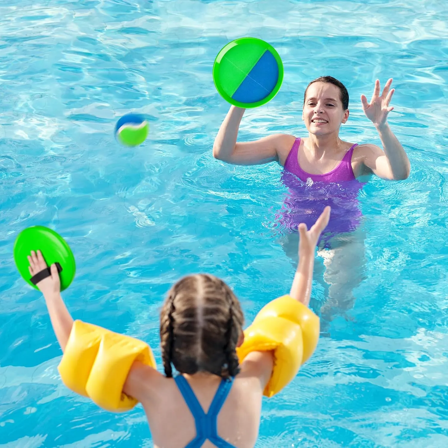 Toss and Catch Ball Set for Toddlers, Kids and Adults - 6 Pack - Kids Toys Outdoor Indoor - Sturdy & Water-Resistant, Great Game for Beach, Pool and Yard - Classic Gift for Boys Girls