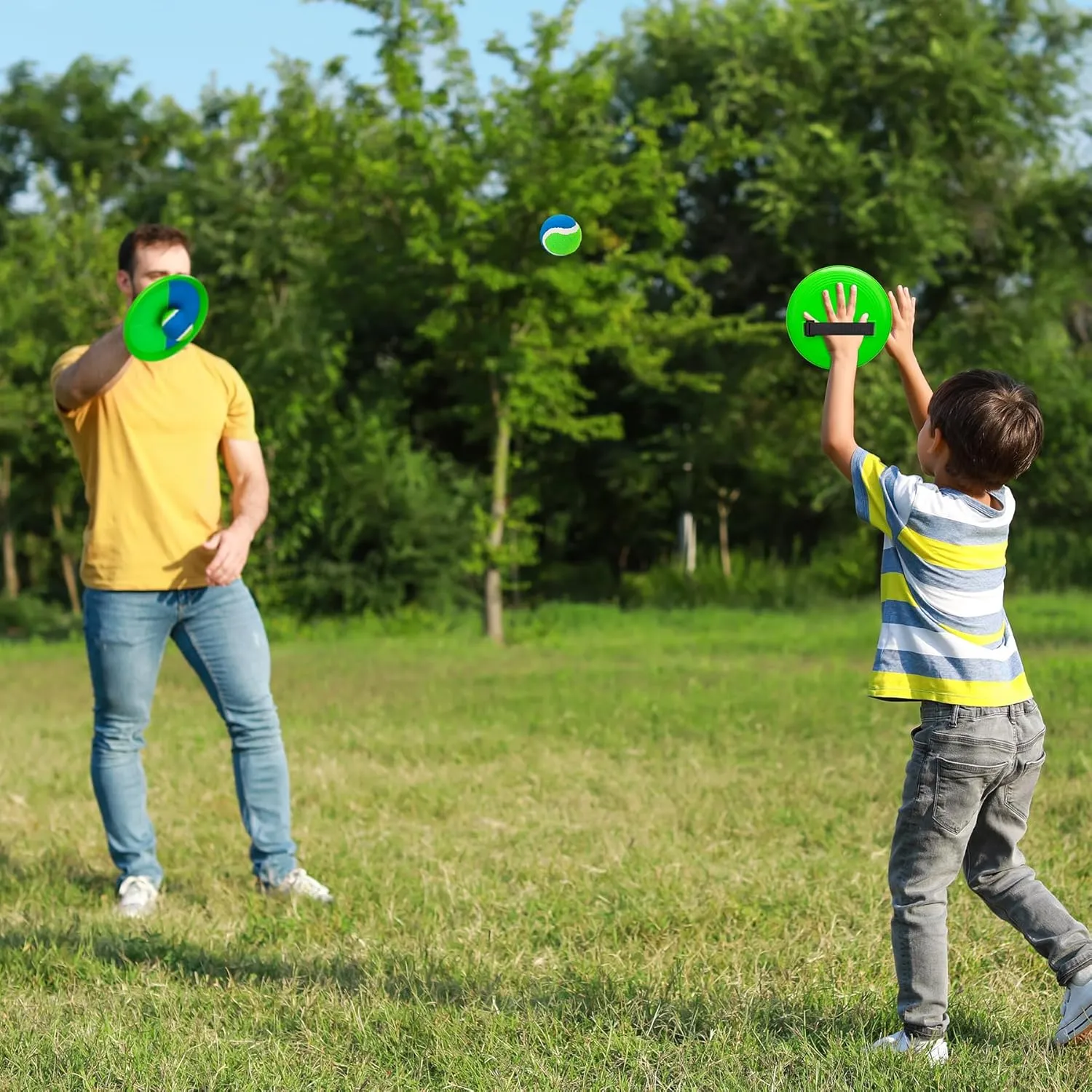 Toss and Catch Ball Set for Toddlers, Kids and Adults - 6 Pack - Kids Toys Outdoor Indoor - Sturdy & Water-Resistant, Great Game for Beach, Pool and Yard - Classic Gift for Boys Girls