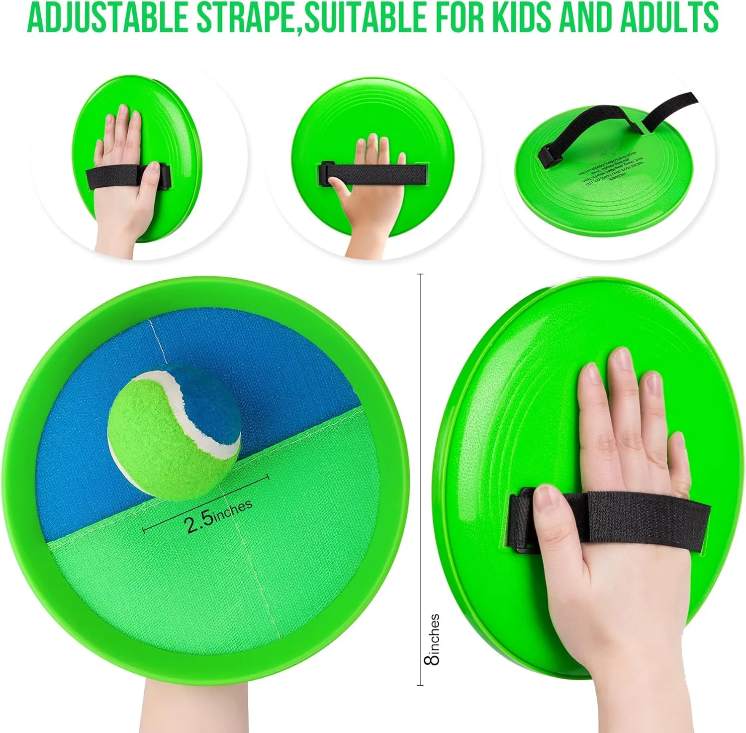 Toss and Catch Ball Set for Toddlers, Kids and Adults - 6 Pack - Kids Toys Outdoor Indoor - Sturdy & Water-Resistant, Great Game for Beach, Pool and Yard - Classic Gift for Boys Girls