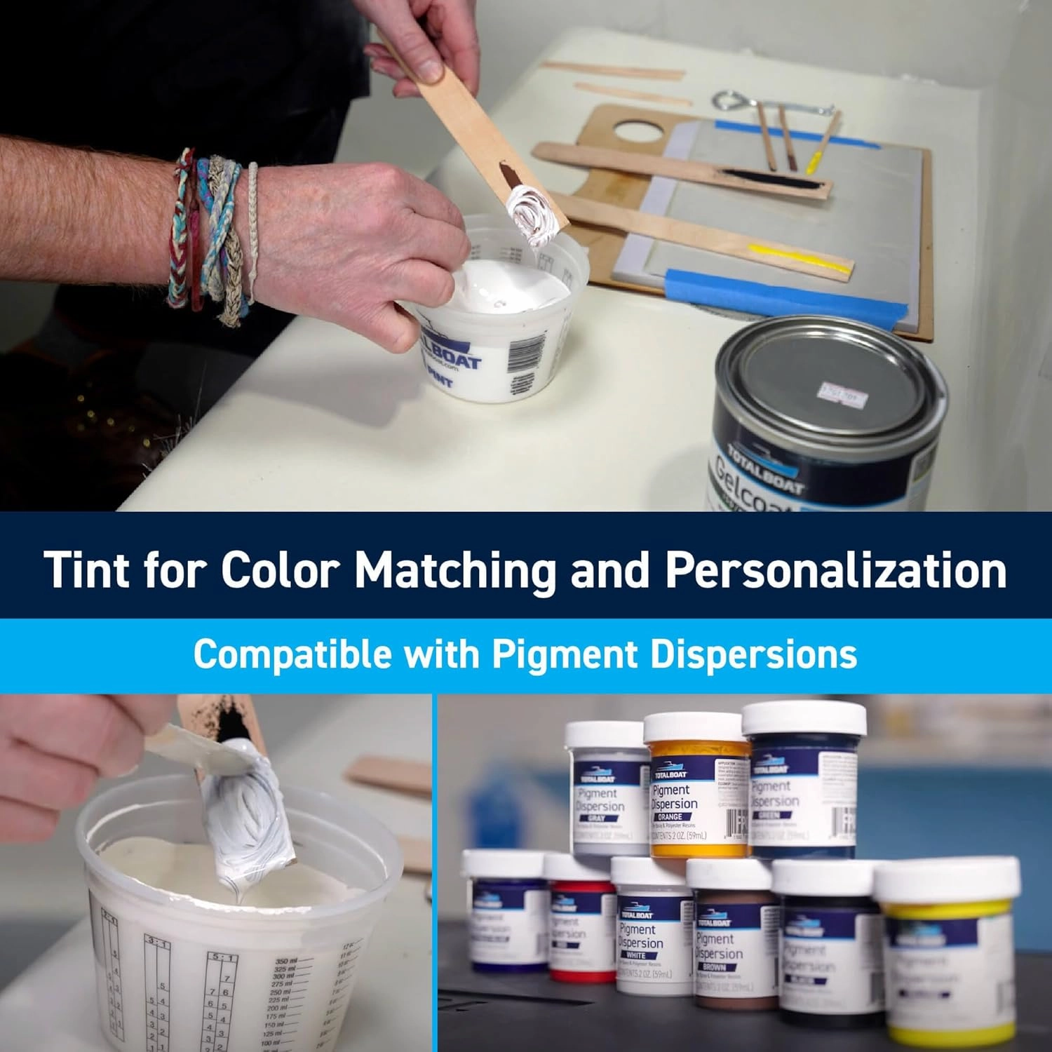 TotalBoat-14409 Marine Gelcoat for Boat Building, Repair and Composite Coatings (White, Quart with Wax)