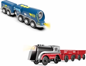Toy Train Accessories Motorized Train for Kids, Battery Operated Train for Wooden Tracks, Electric Train Toy Compatible with Thomas, Brio, Melissa and Doug