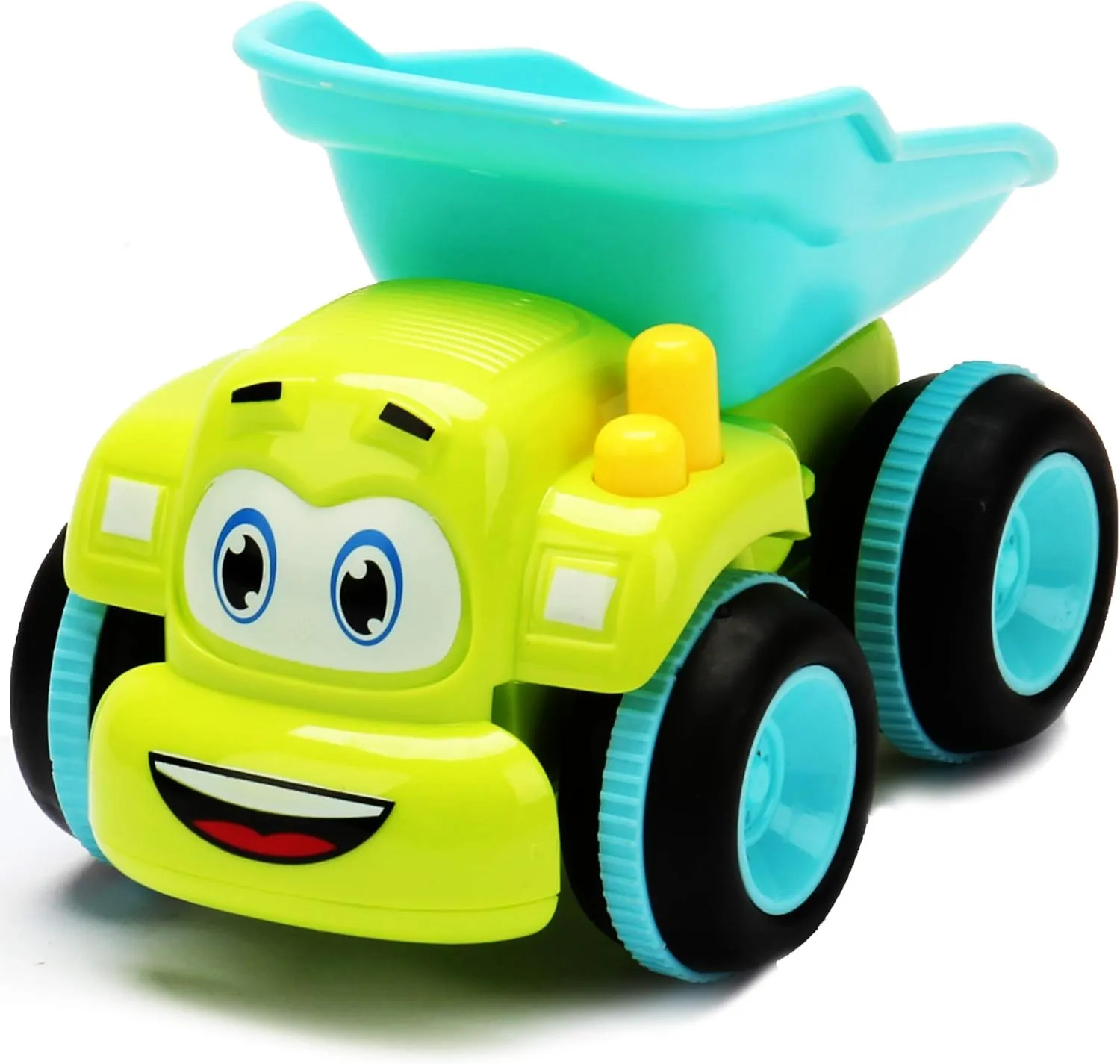 Toys for a 2 Year Old Boy - 4 Friction Powered Trucks for 3  Year Old Boys, Push & Go Cars Cartoon Construction Vehicle Set - Best Toddler Boys Toys & Toy Trucks, Play Pull Back Car, Idea