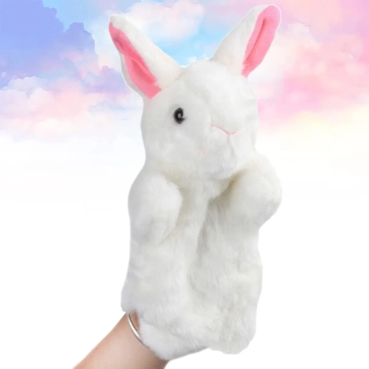 Toyvian Stuffed Animal Toy Kids Hand Puppet Game Animal Puppet Toy, Puppets for Toddlers Hand Puppets for Kids Human Hand Dog Toy 1 Pc Rabbit Rabbit Gloves Puppets Plush Animal Puppet Toy