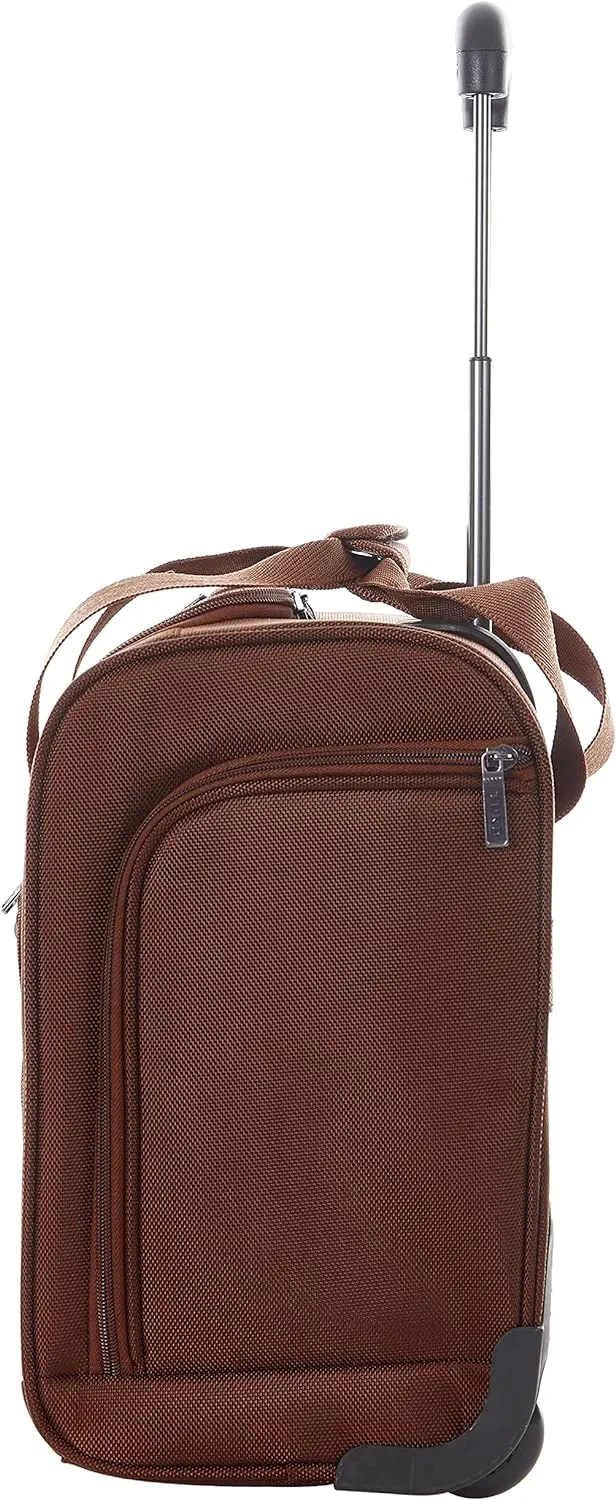 TPRC Smart Under Seat Carry-On Luggage with USB Charging Port, Brown, Underseater 15-Inch