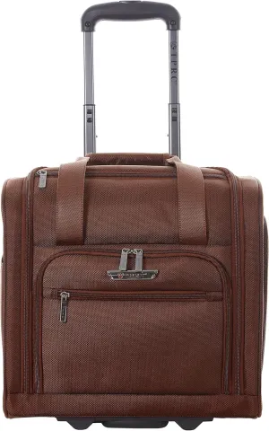 TPRC Smart Under Seat Carry-On Luggage with USB Charging Port, Brown, Underseater 15-Inch