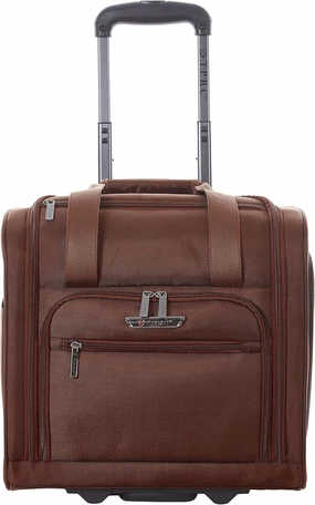 TPRC Smart Under Seat Carry-On Luggage with USB Charging Port, Brown, Underseater 15-Inch