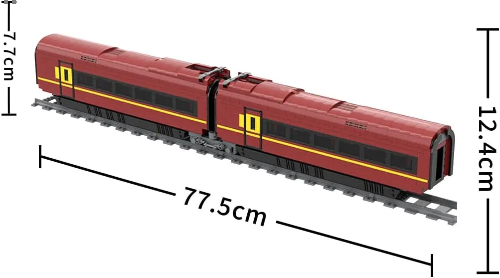 Train Building Blocks Set with Tracks, 1852pcs AGV-575 Italo High Speed Train Model Train Collectible Display Model Gifts for Locomotive Lover