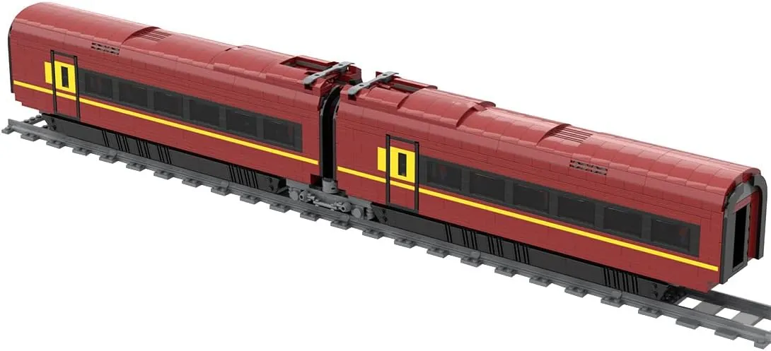 Train Building Blocks Set with Tracks, 1852pcs AGV-575 Italo High Speed Train Model Train Collectible Display Model Gifts for Locomotive Lover