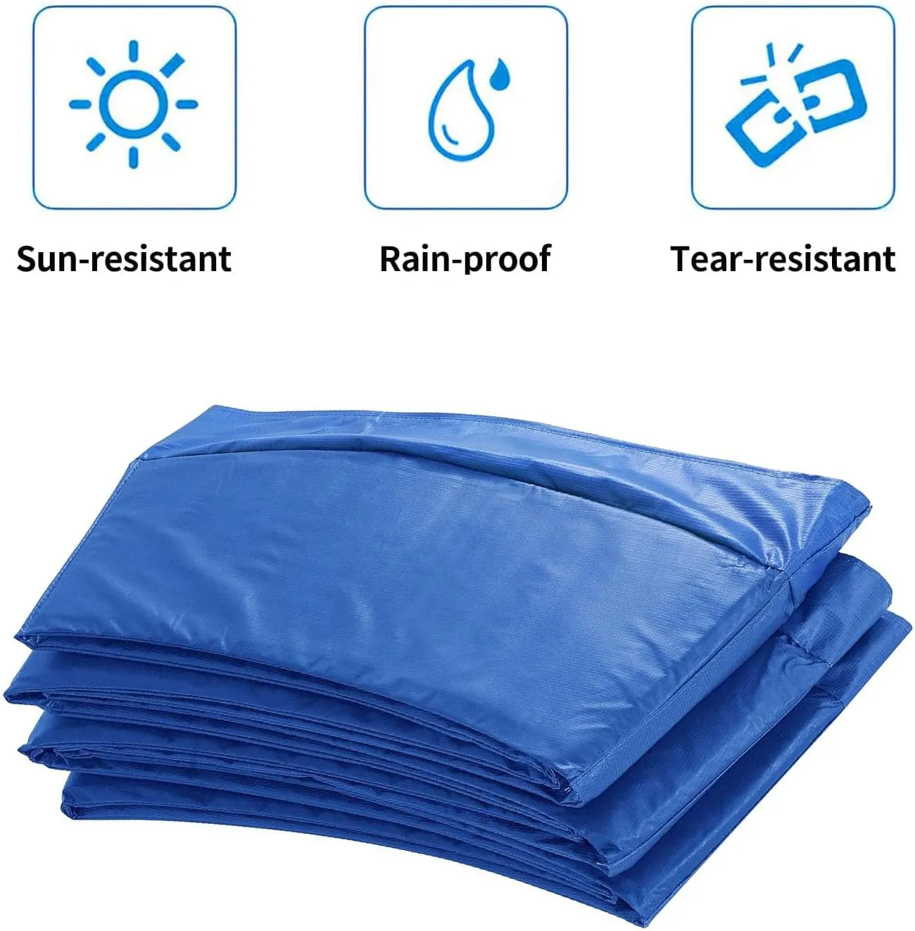 Trampoline Spring Cover Pad for 6FT 8FT 10FT 14FT 16FT Universal Trampoline Padding Replacement, Trampoline Waterproof Safety Pad Mat Tear-Resistant Edge Protection