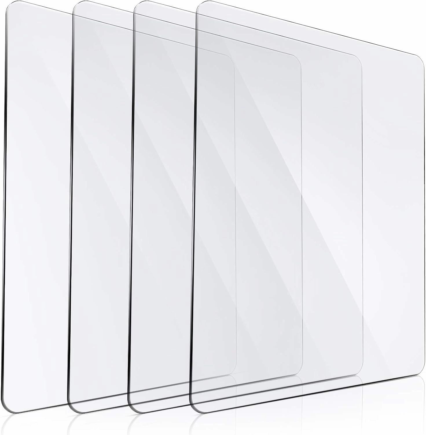 Transparency Acrylic Cutting Pads Die Cutting Plates for Embossing Crafting (4 Pieces, 8.7 x 6.1 Inch)