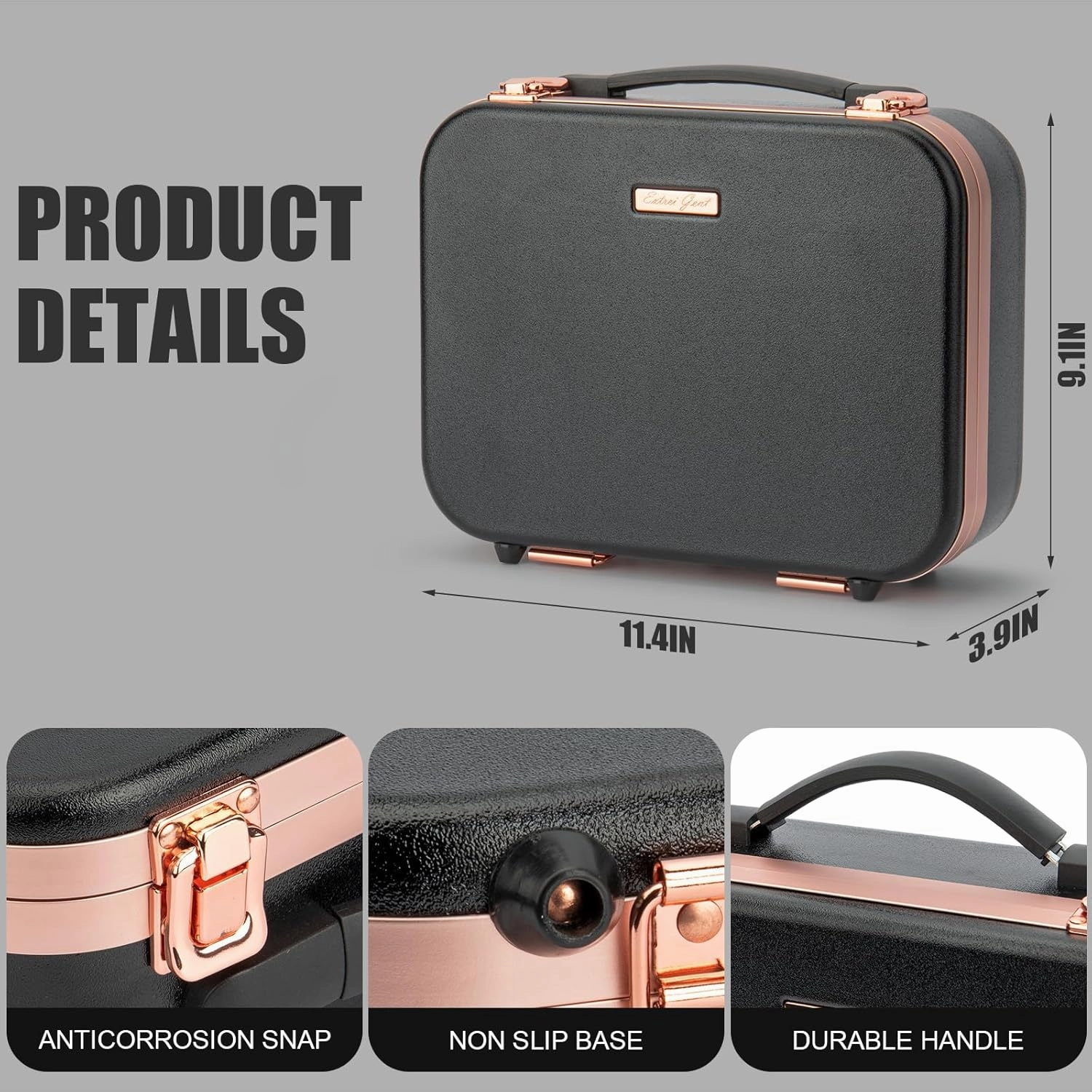 Travel Makeup Train Case With LED Lights, 3 Brightness Adjustable Portable Makeup Organizer, Professional Adjustable Divider Storage Waterproof Makeup Train Case Accessories and Toolboxes