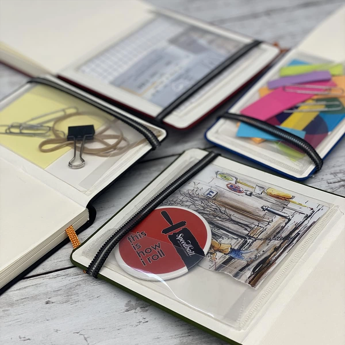 Travelogue Drawing Book, Pocket Portrait 5-1/2 x 3-1/2, Ivory Black Artist Journal