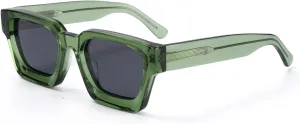 Trendy Polarized Sunglasses for Men Women, UV400 & Shatterproof, Durable Acetate Frame, Anti Glare HD Lens 1439S