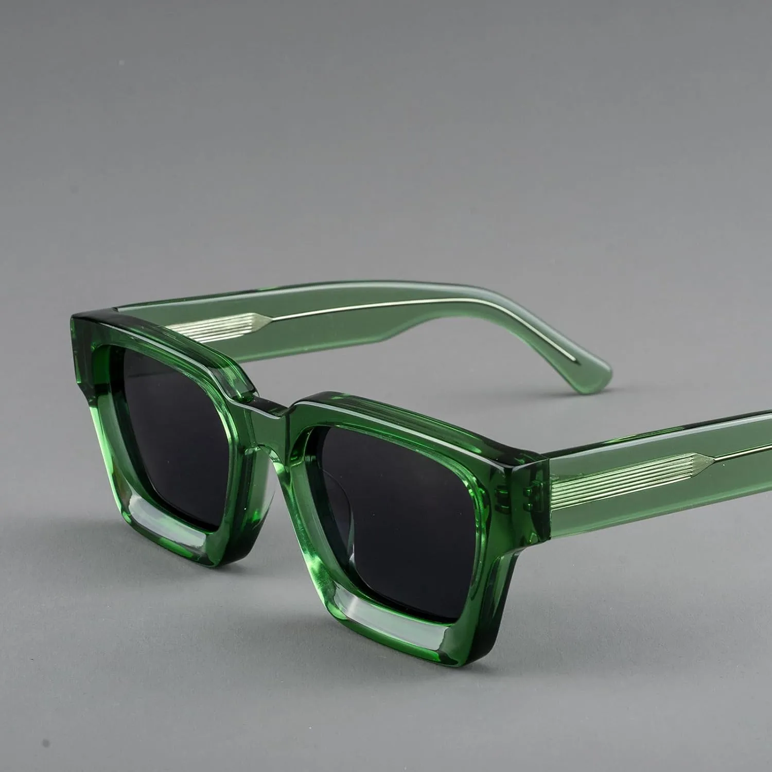 Trendy Polarized Sunglasses for Men Women, UV400 & Shatterproof, Durable Acetate Frame, Anti Glare HD Lens 1439S