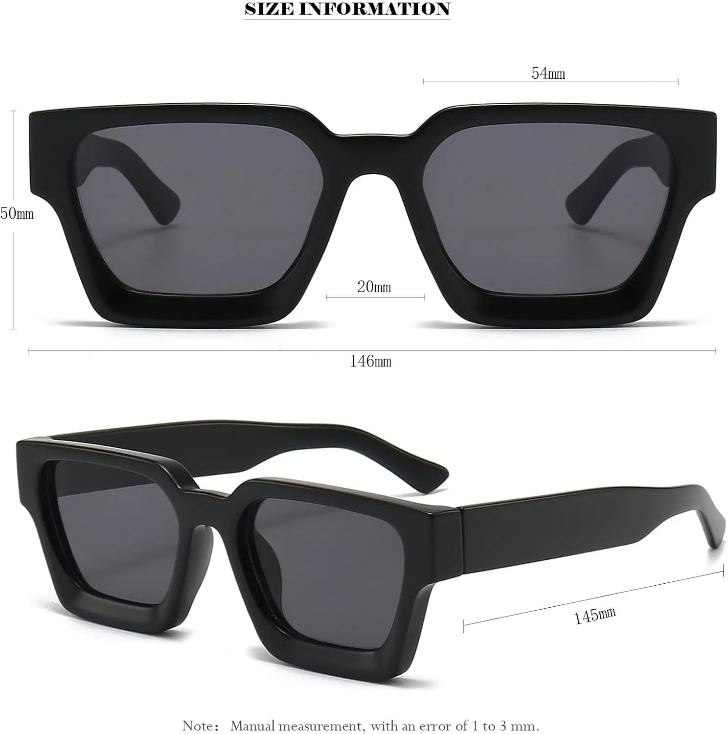 Trendy Polarized Sunglasses for Men Women, UV400 & Shatterproof, Durable Acetate Frame, Anti Glare HD Lens 1439S